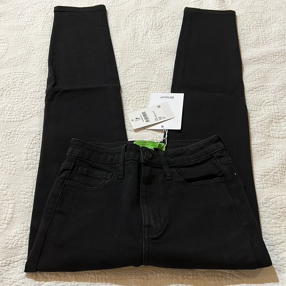 Sandrine Rose Black denim High Ruse skinny. NWT 26 - Picture 9 of 11